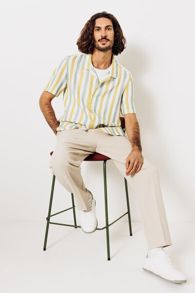 Chemisette en gaze de coton ray&eacute;e