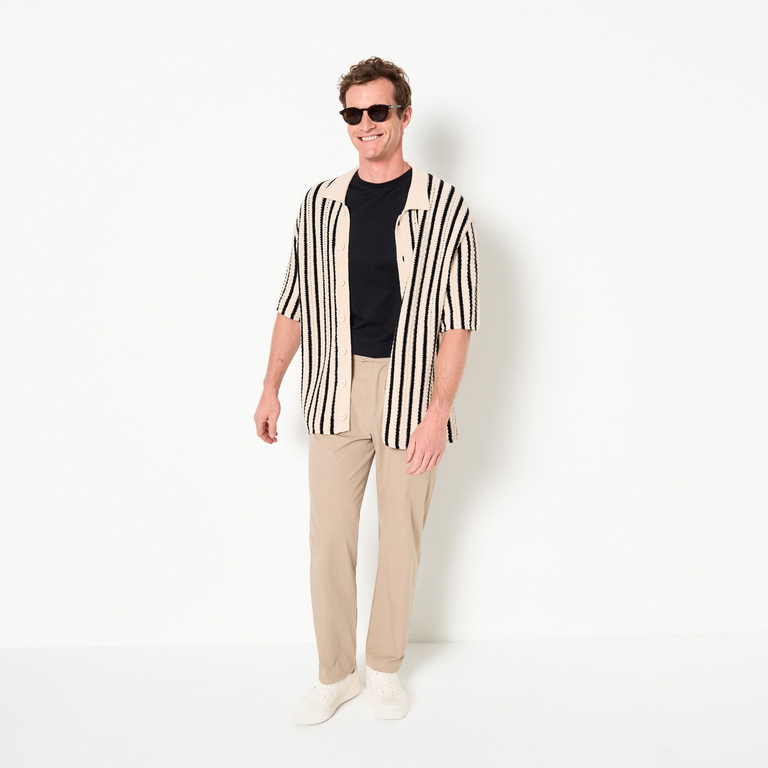 Tee shirt en coton col rond basique