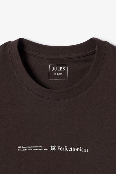 Tee shirt imprim&eacute; devant dos "caf&eacute;"