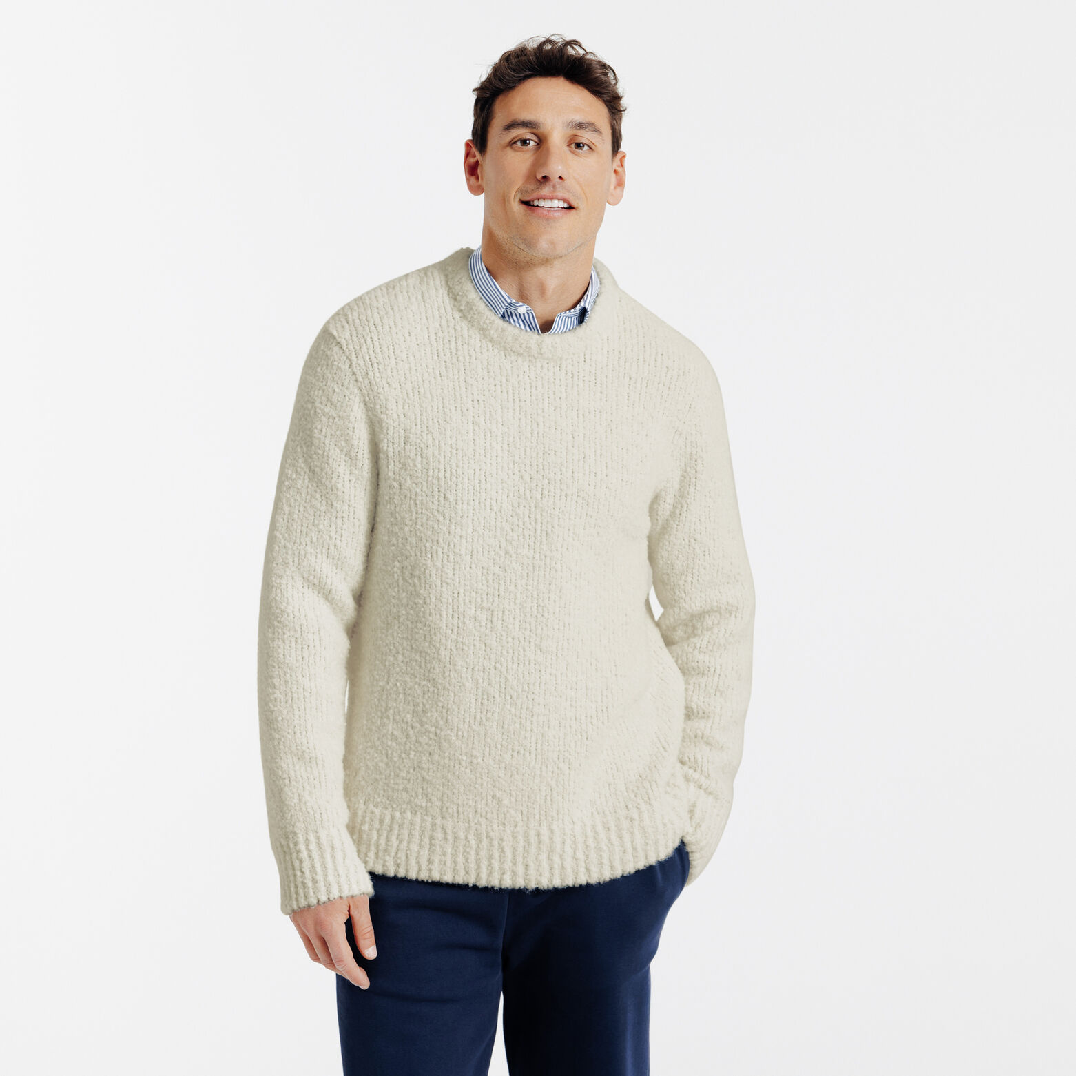 Pull col rond bouclette