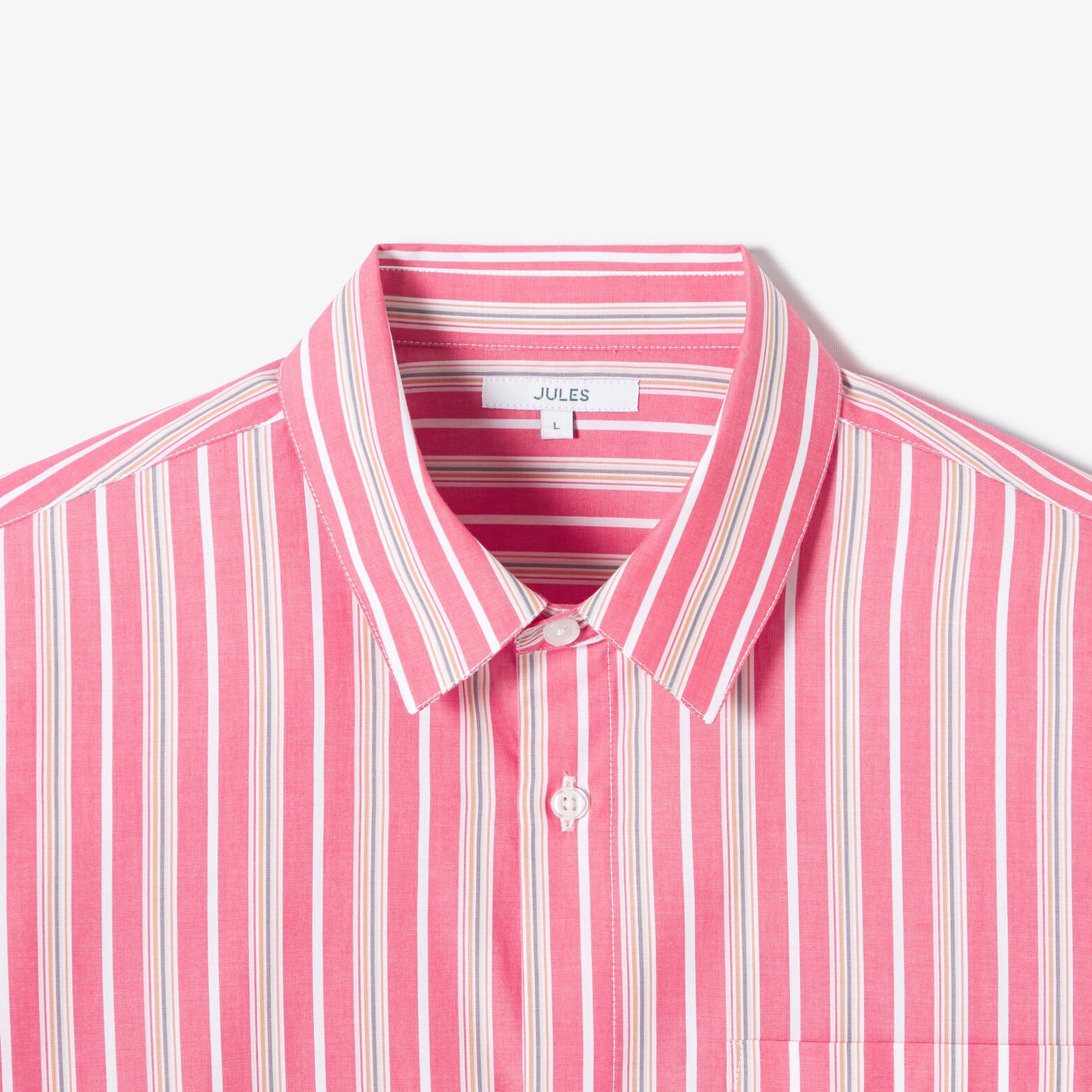 Chemise boxy ray&eacute;e en coton