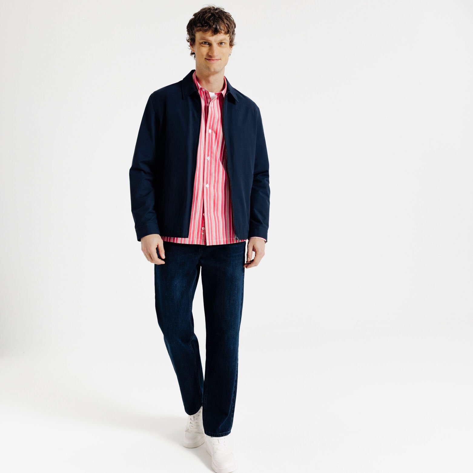 Chemise boxy ray&eacute;e en coton