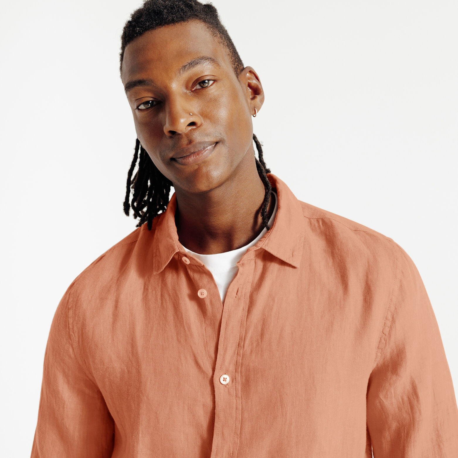 Regular fit hemd in linnen