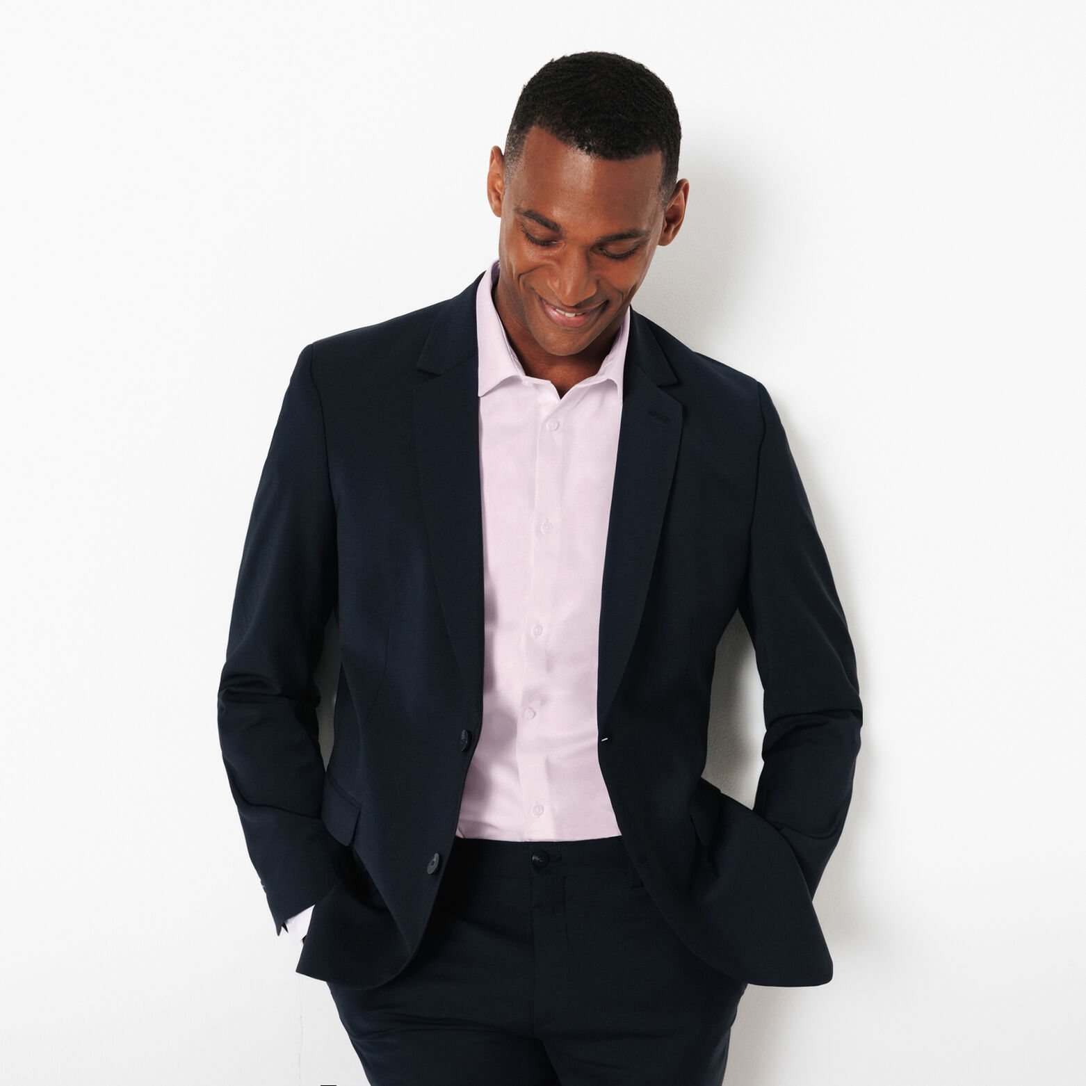 Slim effen strijkvrij hemd in katoen