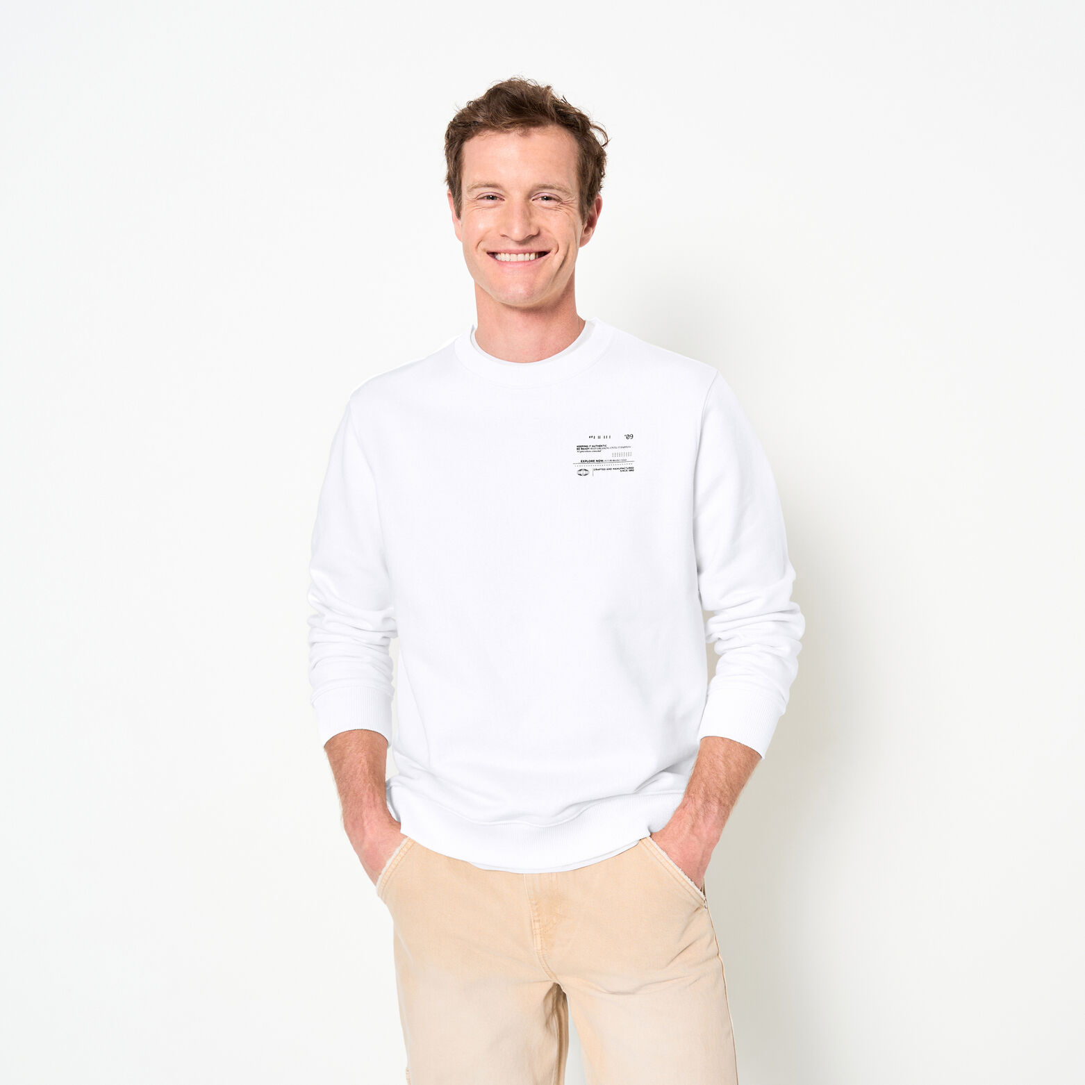 Sweater met ronde hals en print