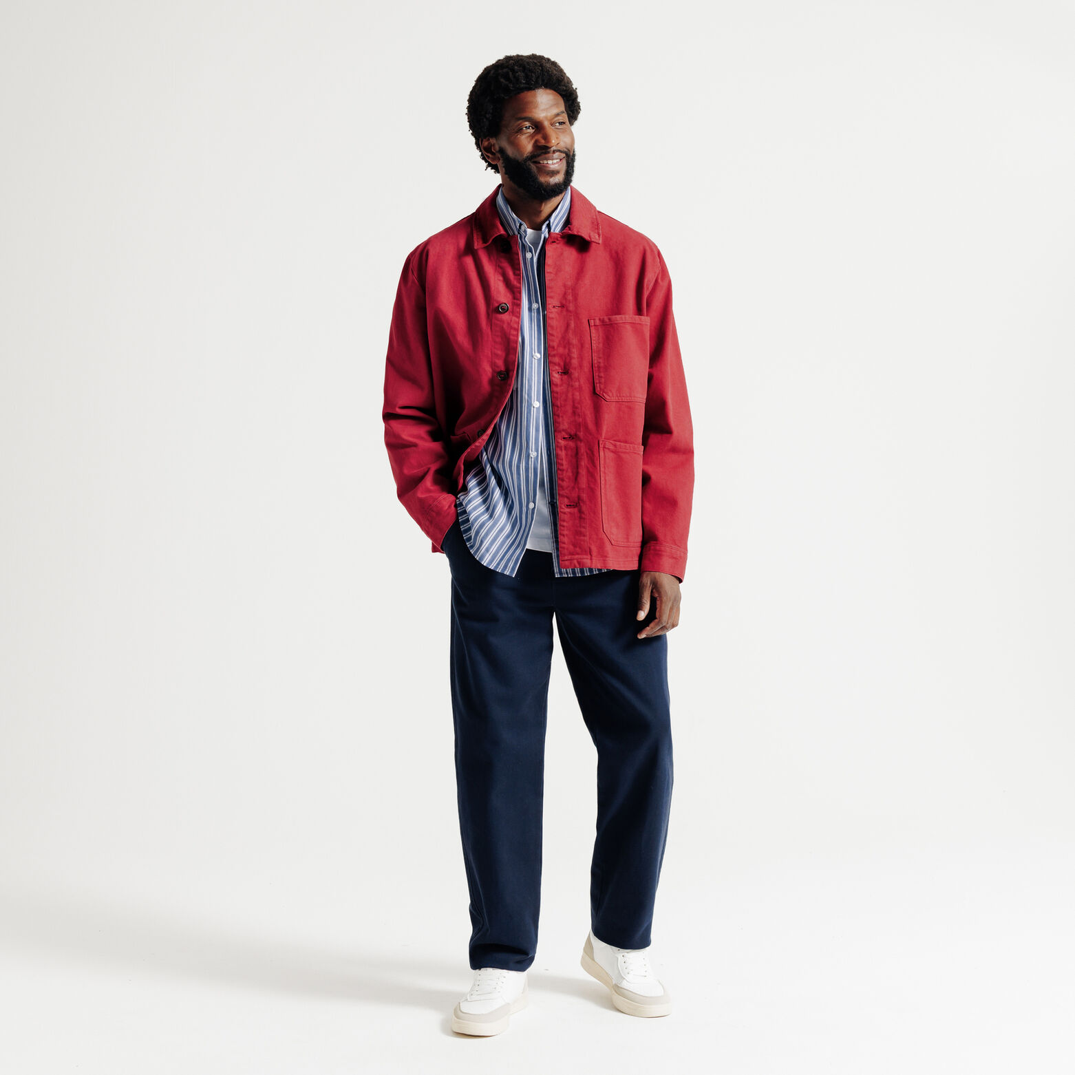 Gekleurd streepjeshemd in katoen