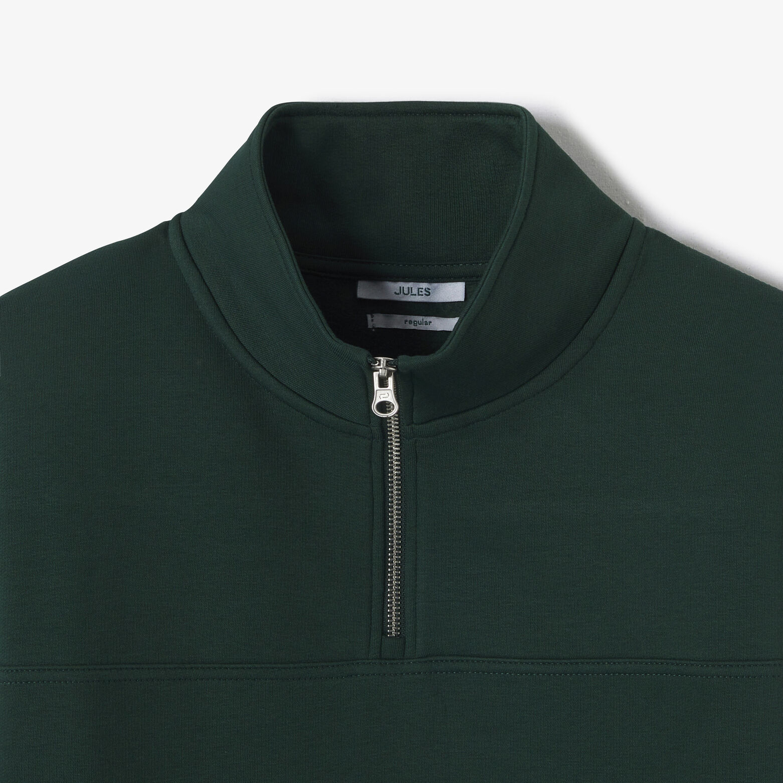 Sweat col montant zipp&eacute; uni