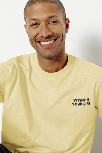 Tee shirt brod&eacute; en coton