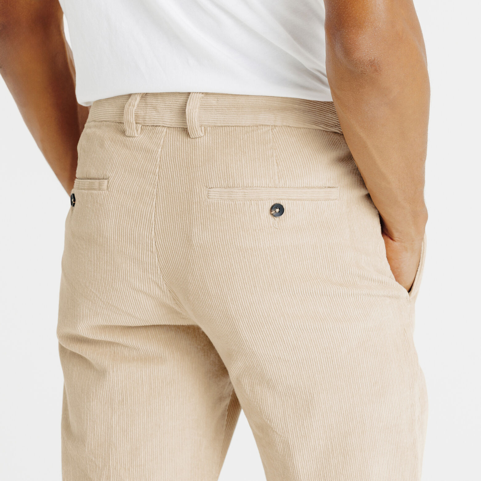 Pantalon chino straight velours