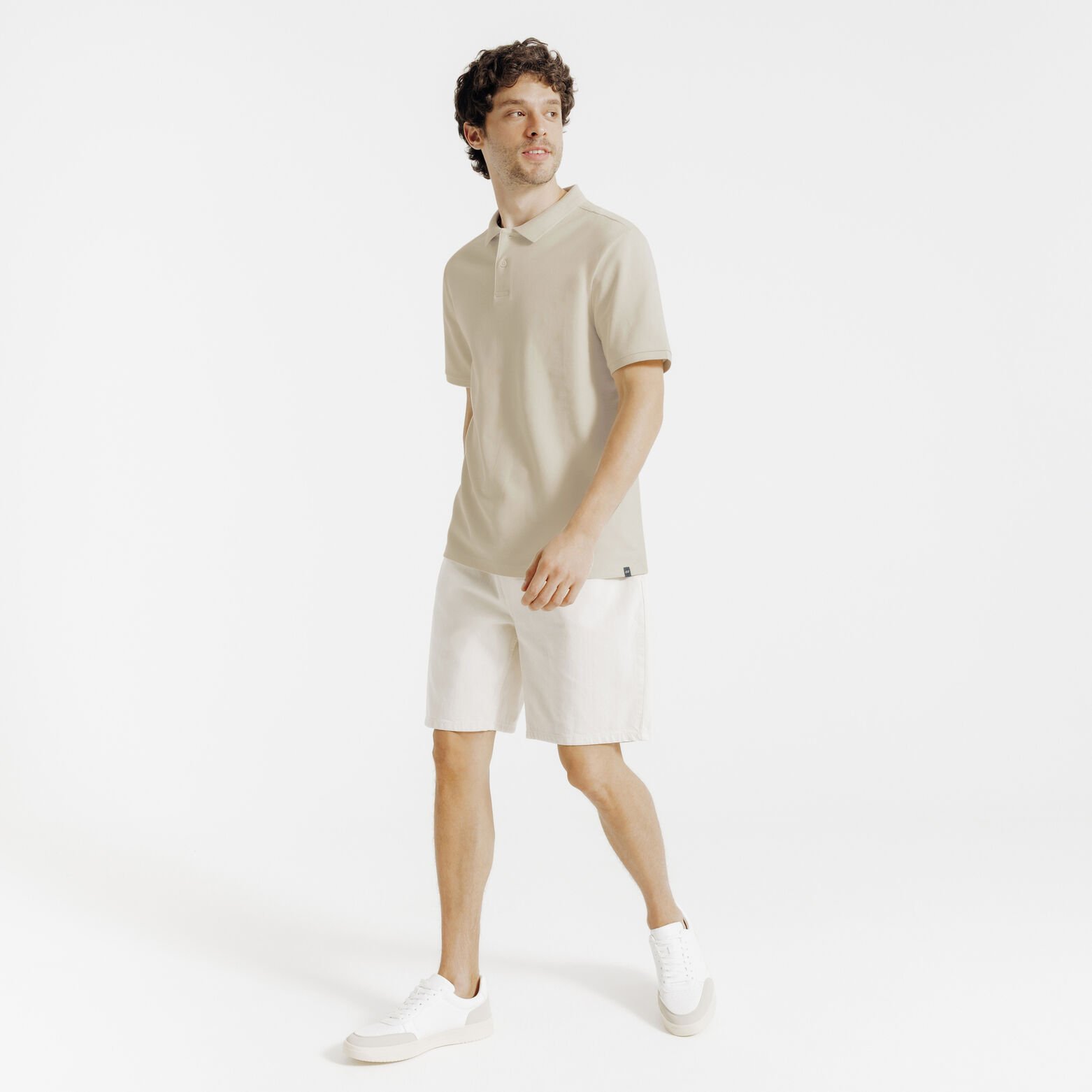 Polo manches courtes piqu&eacute; uni