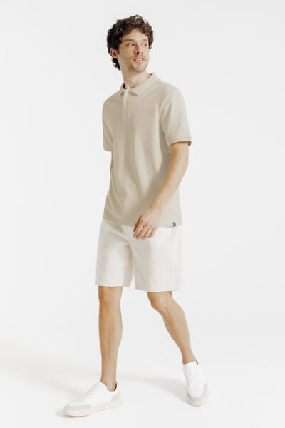 Polo manches courtes piqu&eacute; uni