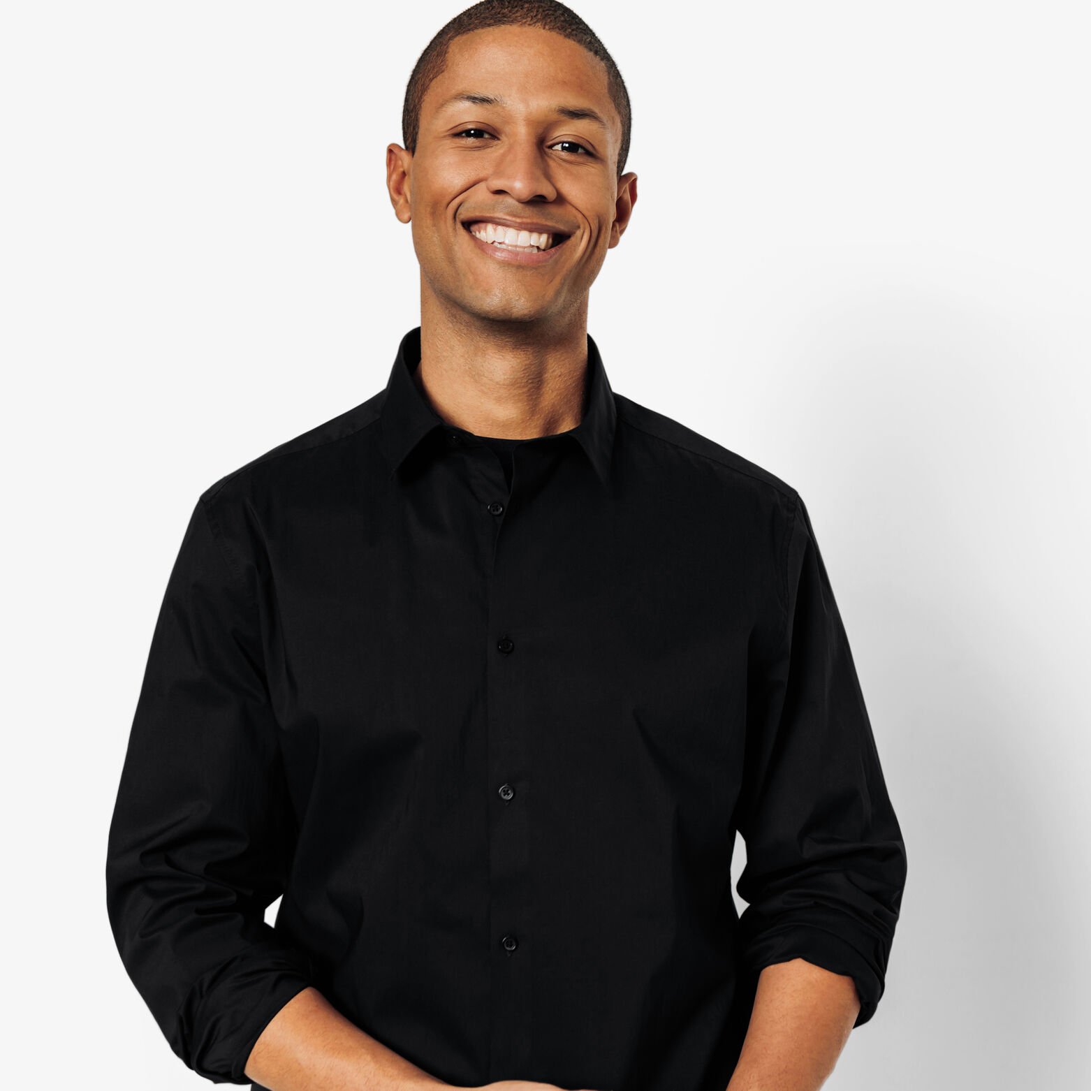 Chemise slim unie coton