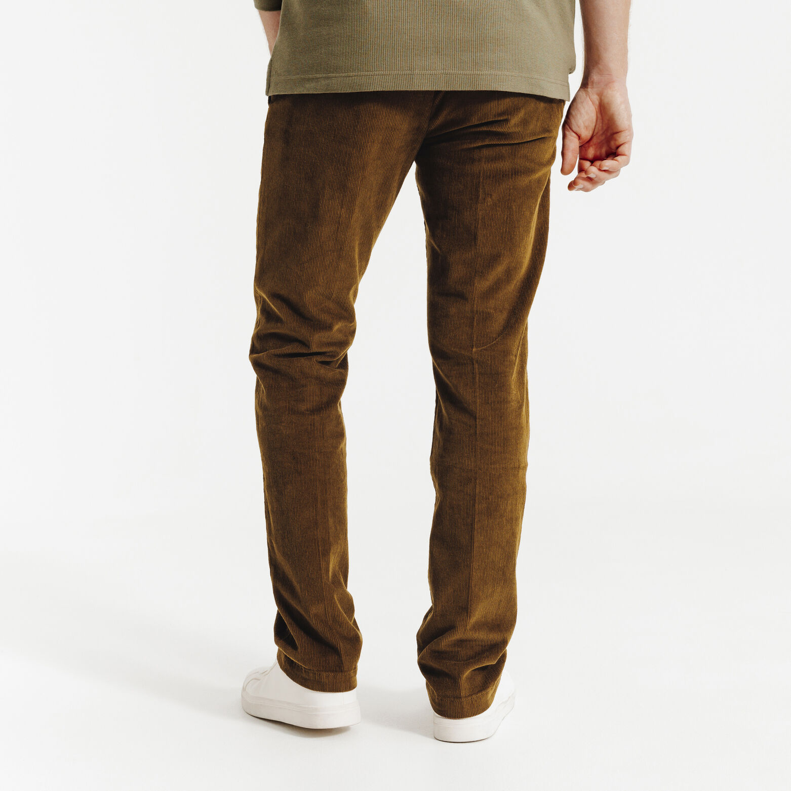 Pantalon chino straight velours