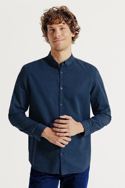 Chemise en coton TENCEL&iquest; Lyocell col boutonn&eacute;