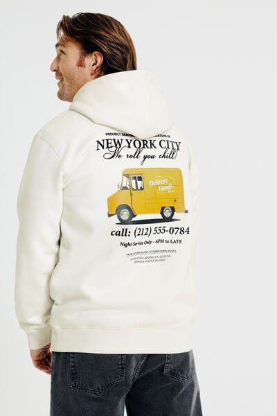 Sweat &agrave; capuche imprim&eacute; devant dos