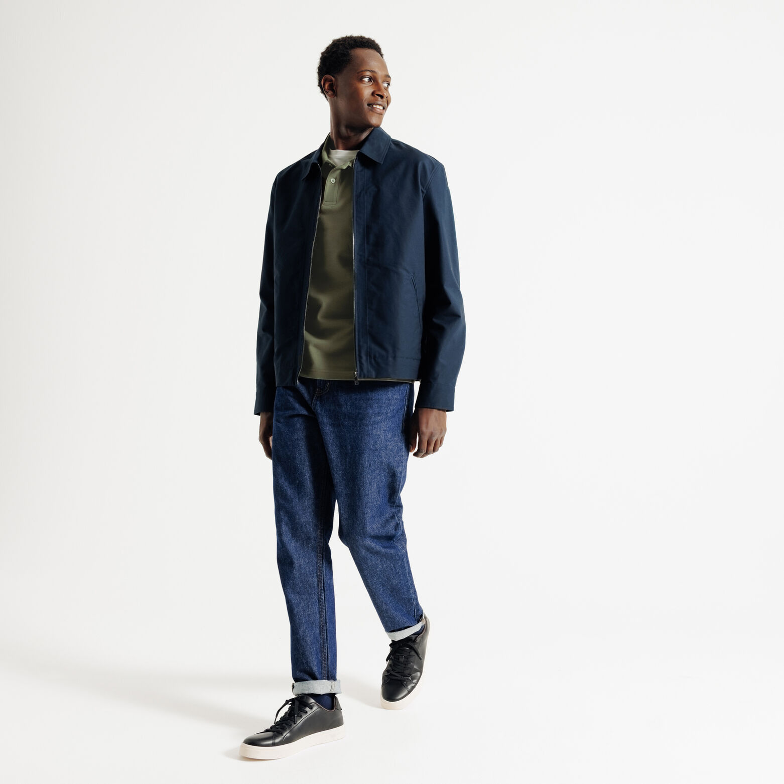 Polo manches longues piqu&eacute; uni