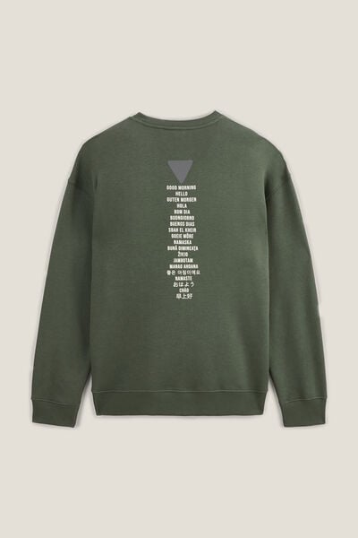 Sweat col rond imprim&eacute; devant dos