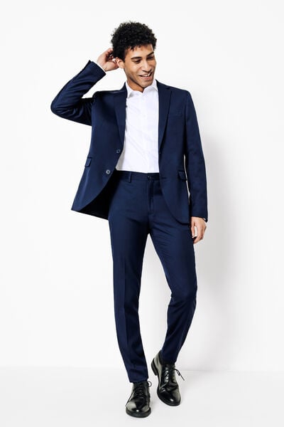 Chemise sans repassage en coton unie slim