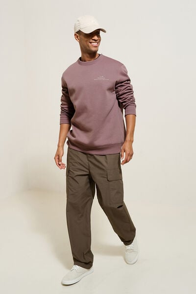 Sweat col rond imprim&eacute; devant