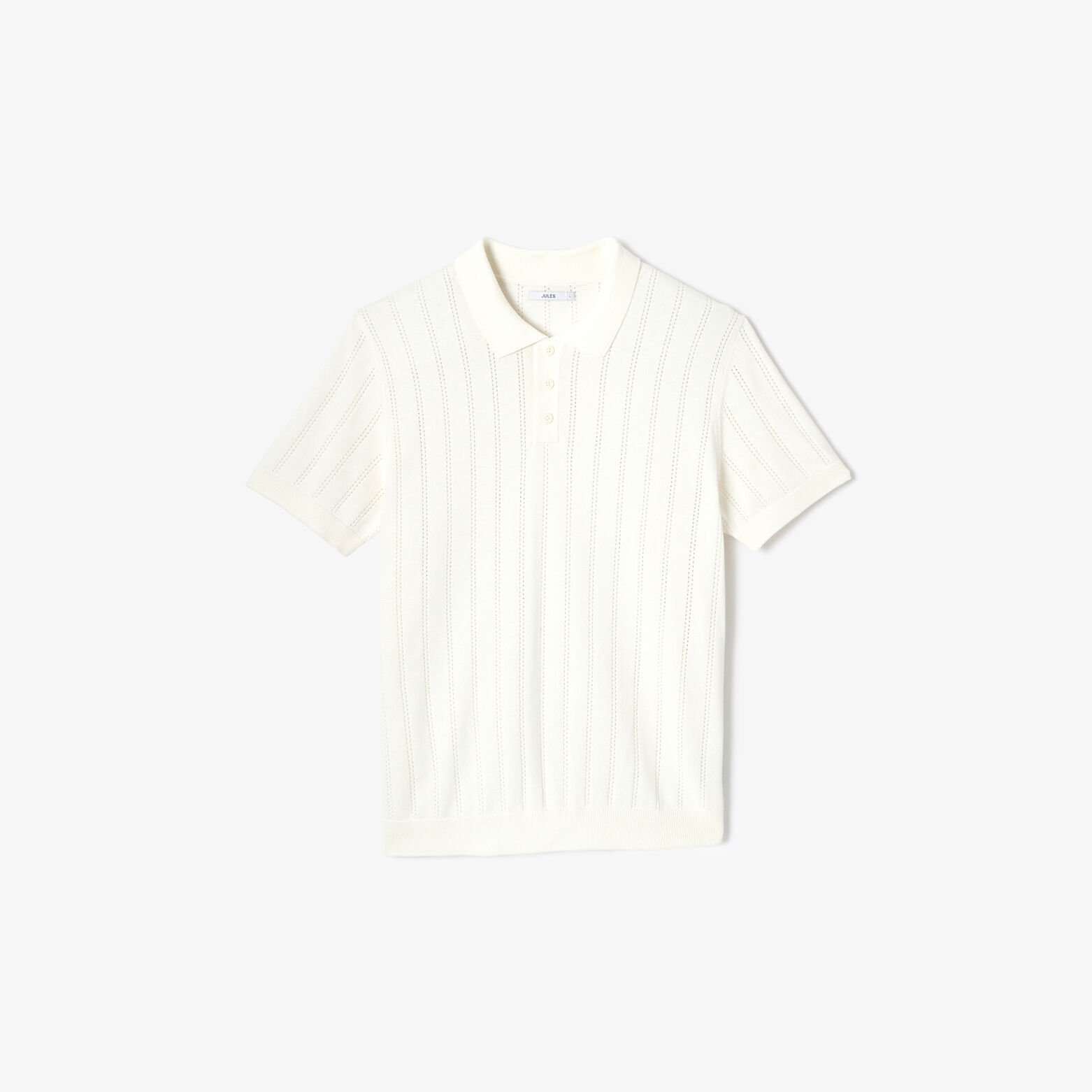 Polo en maille jeux de points fantaisie