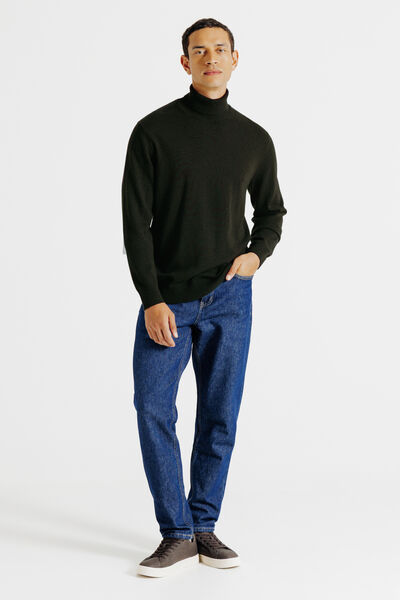 Pull col roul&eacute; m&eacute;rinos cachemire