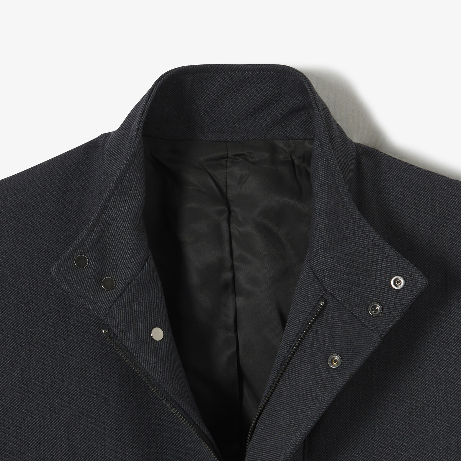 Lange wintermantel met opstaande kraag