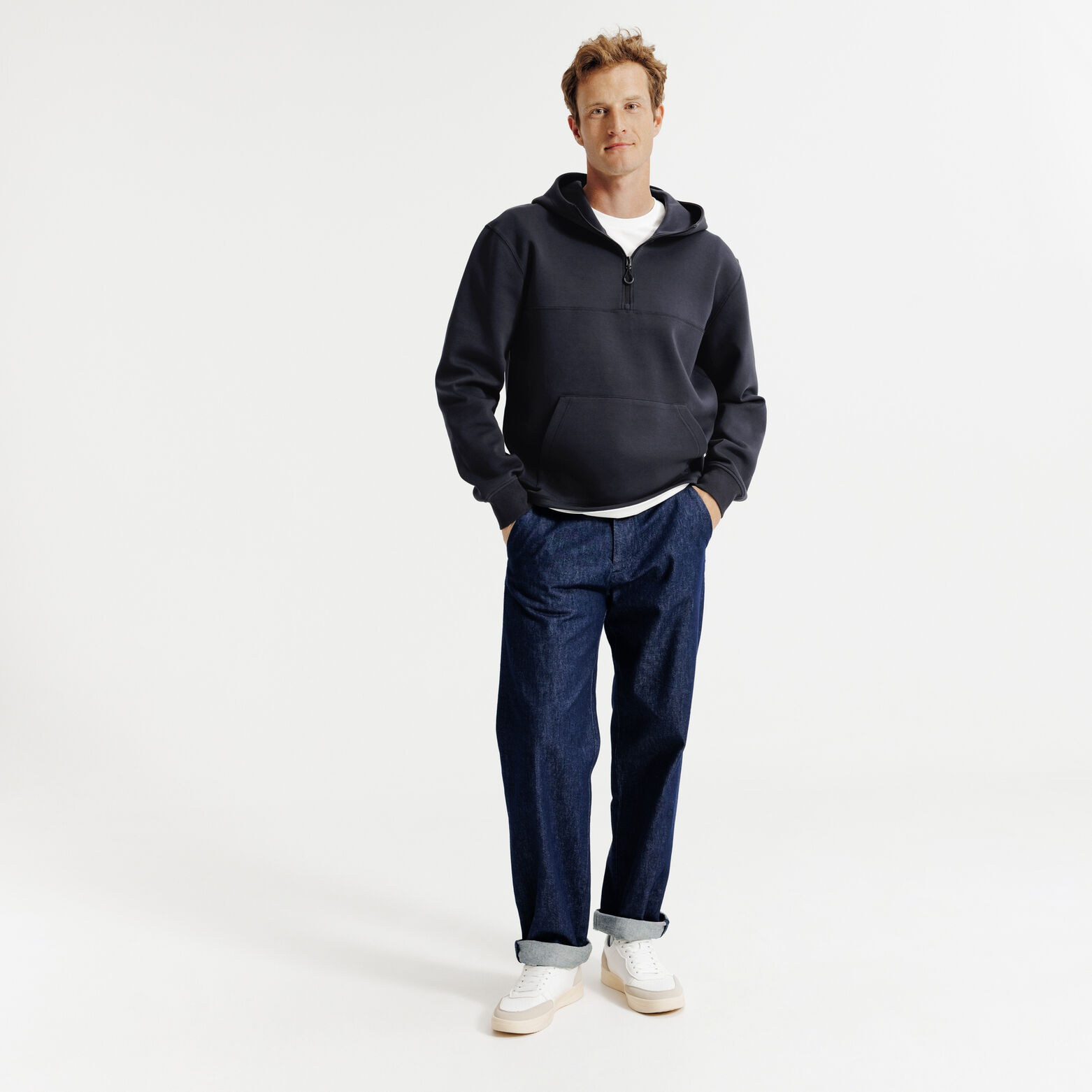 Sweat &agrave; capuche zipp&eacute; cordons