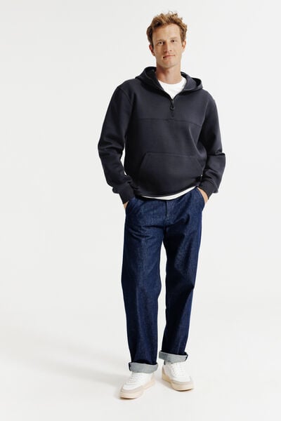 Sweat &agrave; capuche zipp&eacute; cordons