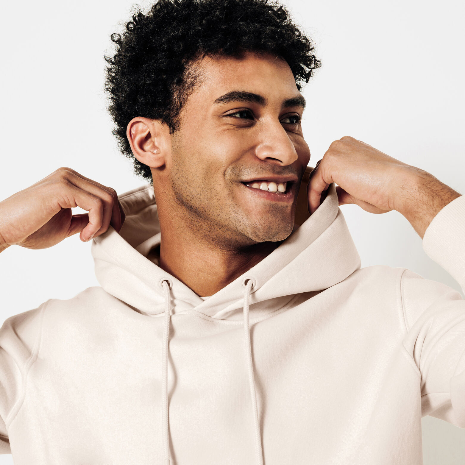 Effen sweater met kap