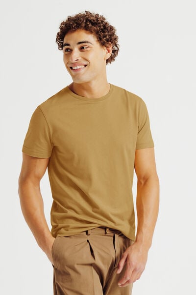 Tee shirt en coton col rond basique