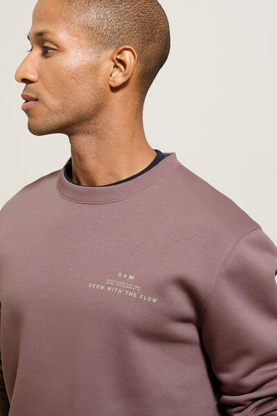 Sweat col rond imprim&eacute; devant