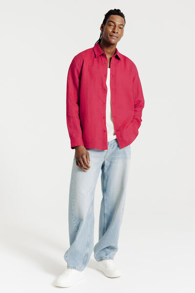 Chemise en lin unie