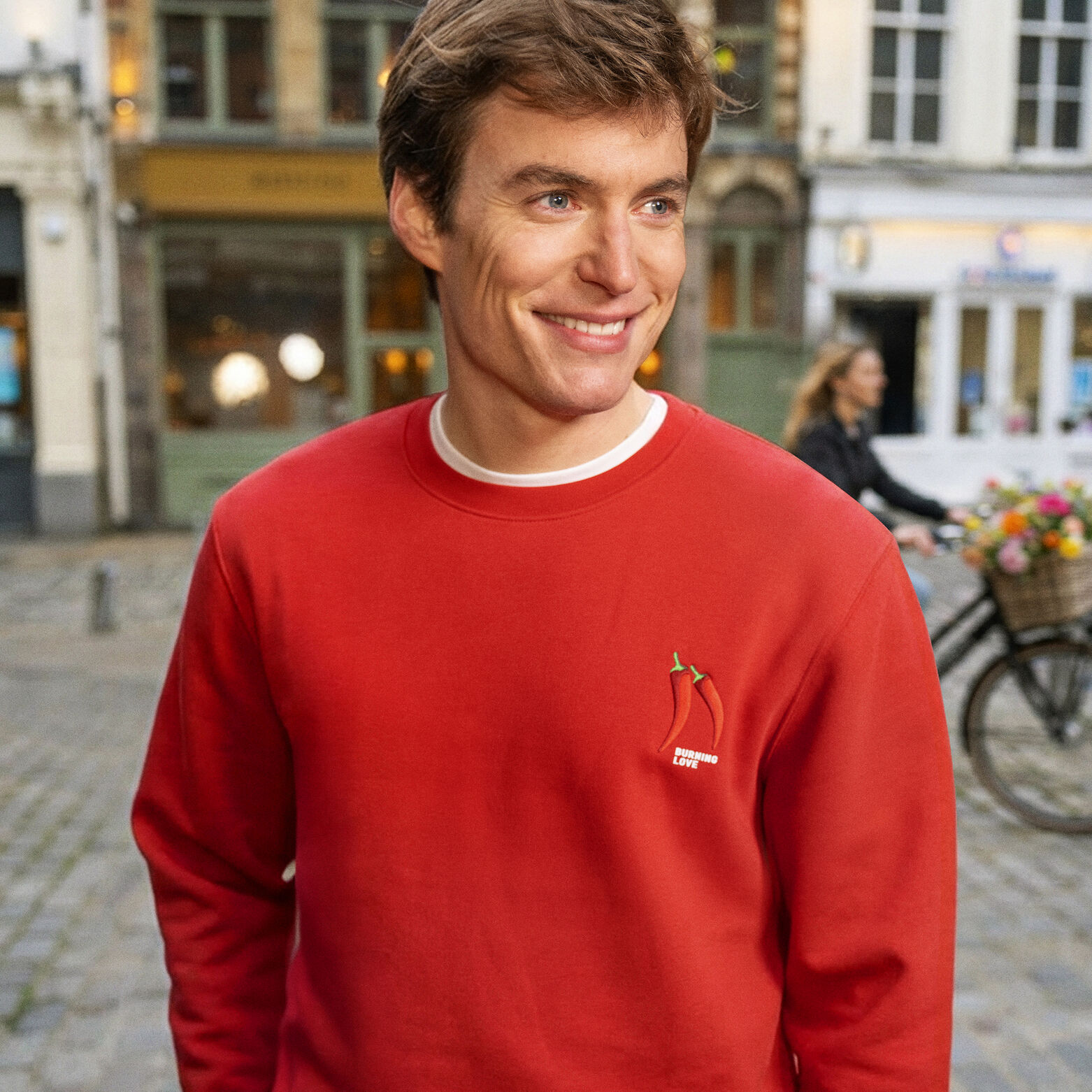 Sweat col rond animation Saint-Valentin