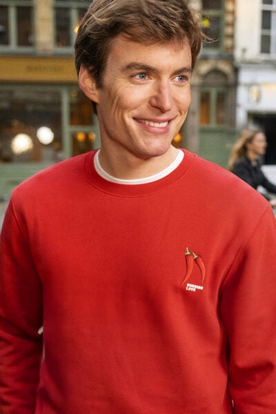 Sweat col rond animation Saint-Valentin