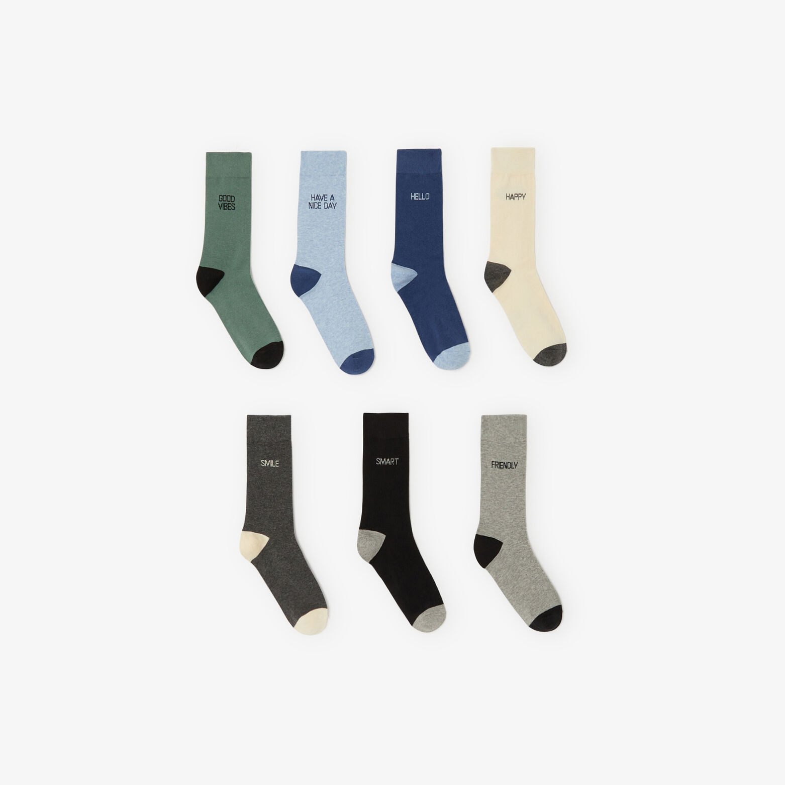 Coffret version anglaise 7 paires de chaussettes