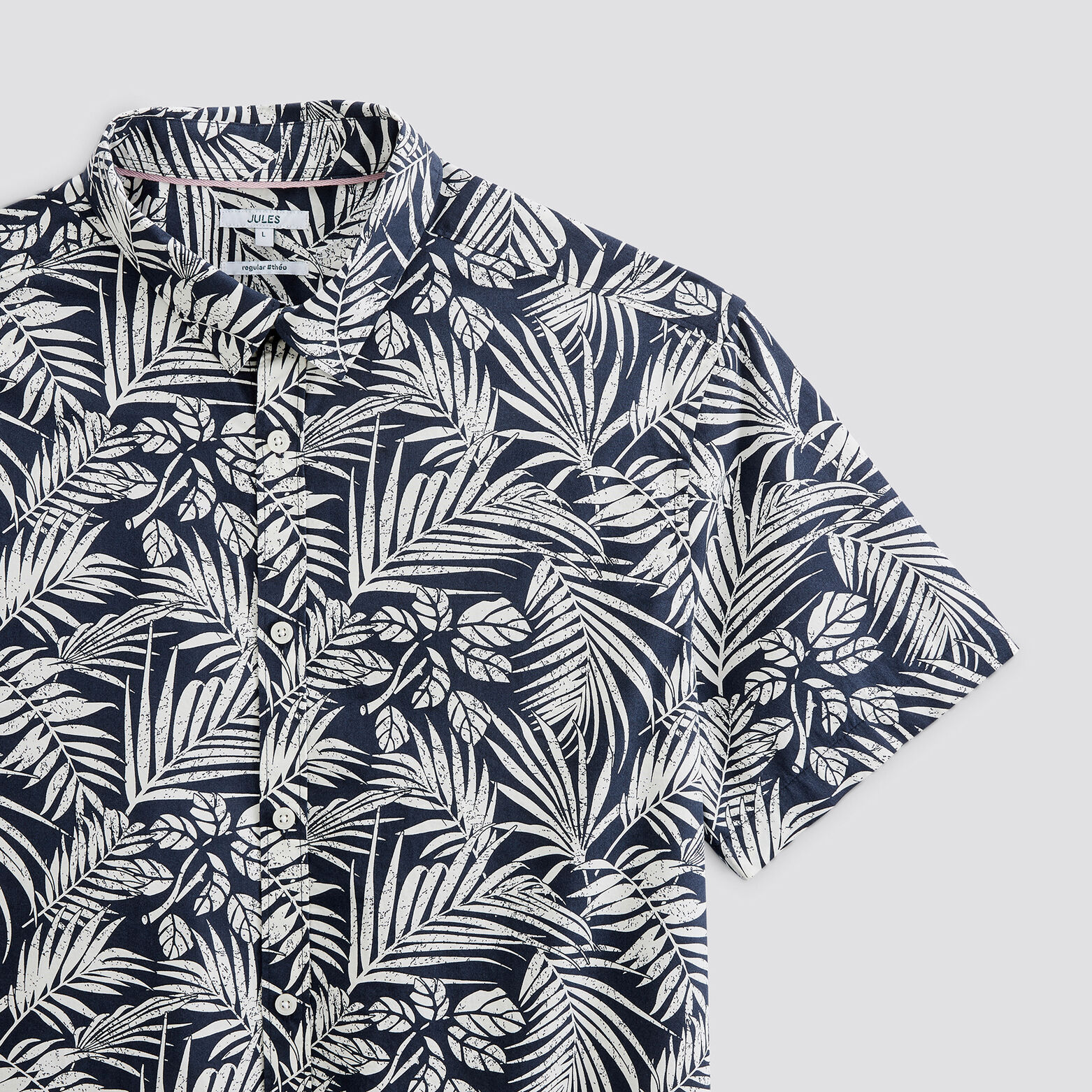 Regular hemdje met palmenprint, katoen