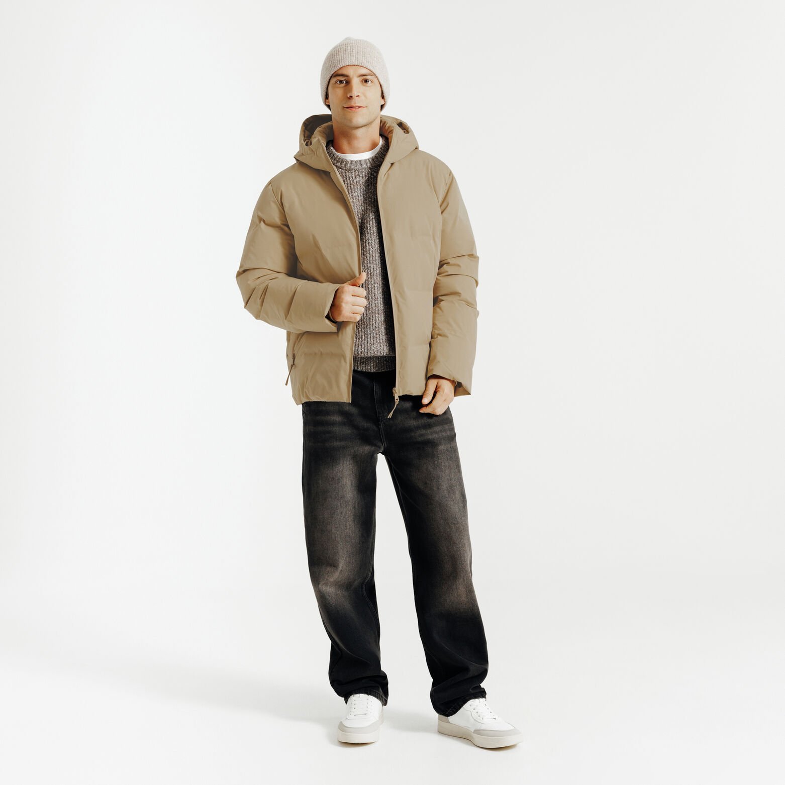 Doudoune zipp&eacute;e &agrave; capuche