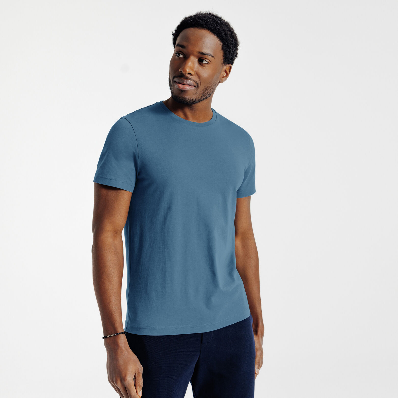 Tee shirt en coton col rond basique