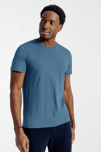 Tee shirt en coton col rond basique
