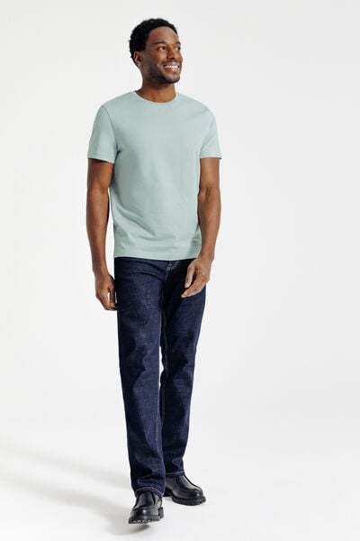 Tee shirt en coton col rond basique