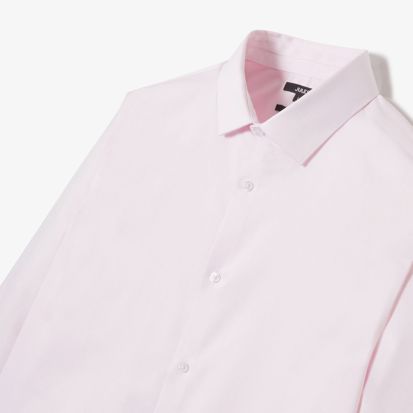 Slim effen strijkvrij hemd in katoen