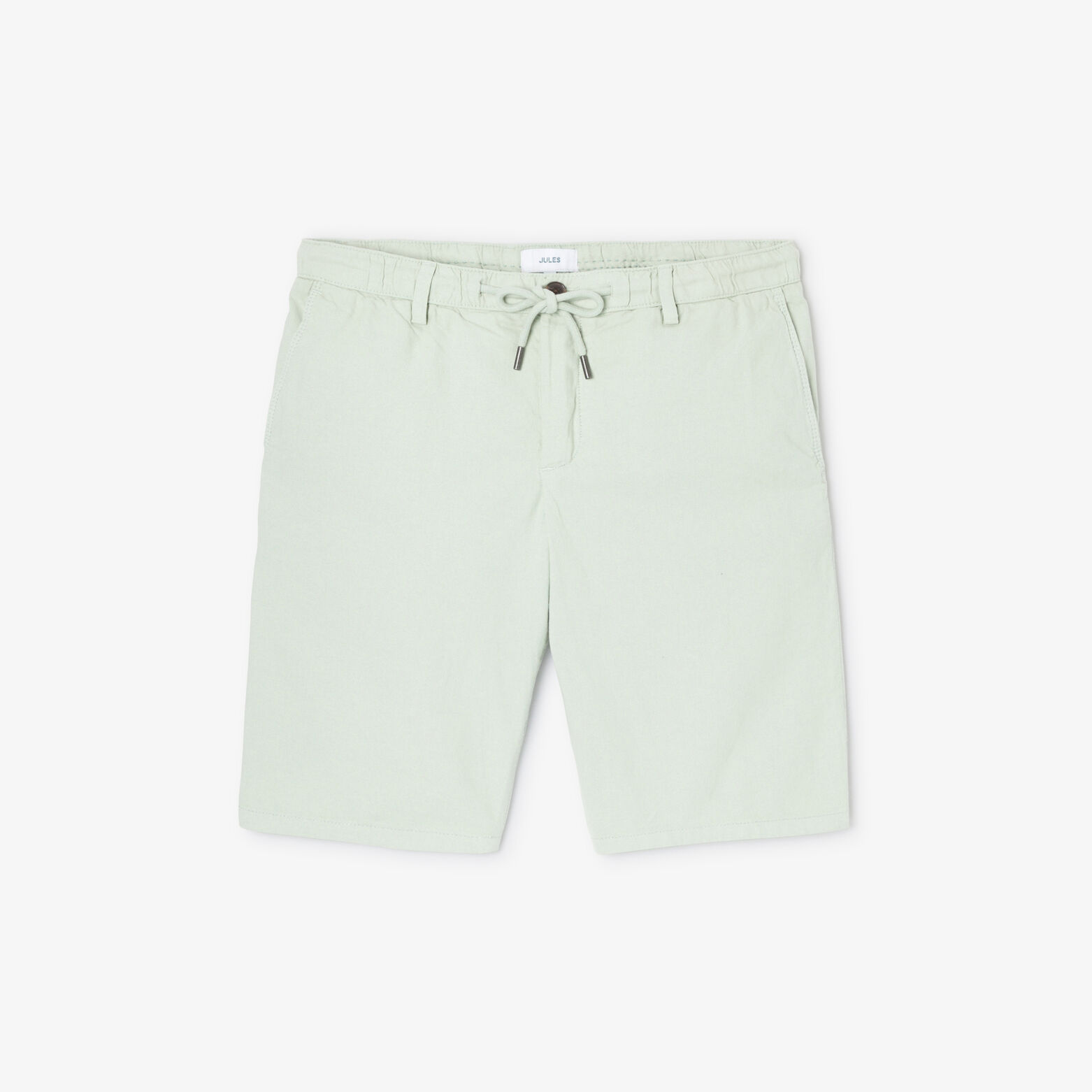 Effen bermuda in katoen en linnen