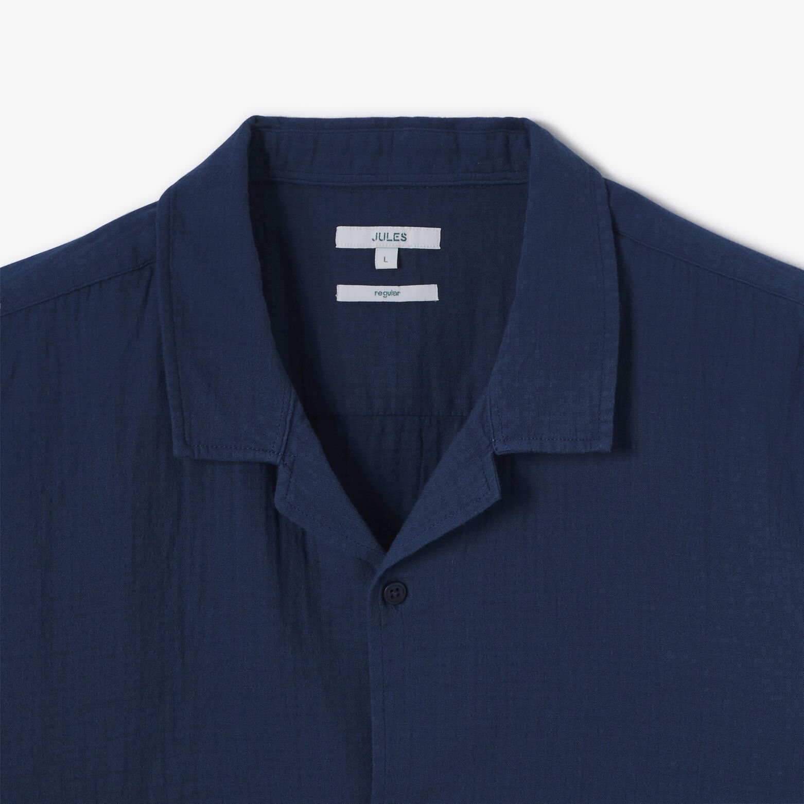 Chemisette en gaze de coton col requin