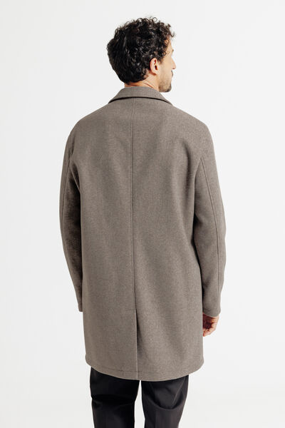 Manteau hiver long col tailleur