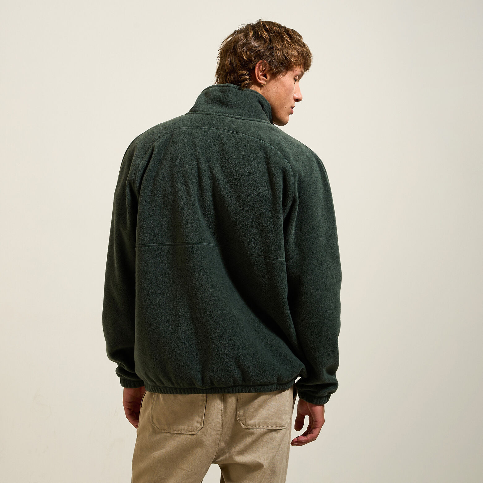 Sweat col montant zipp&eacute; polaire