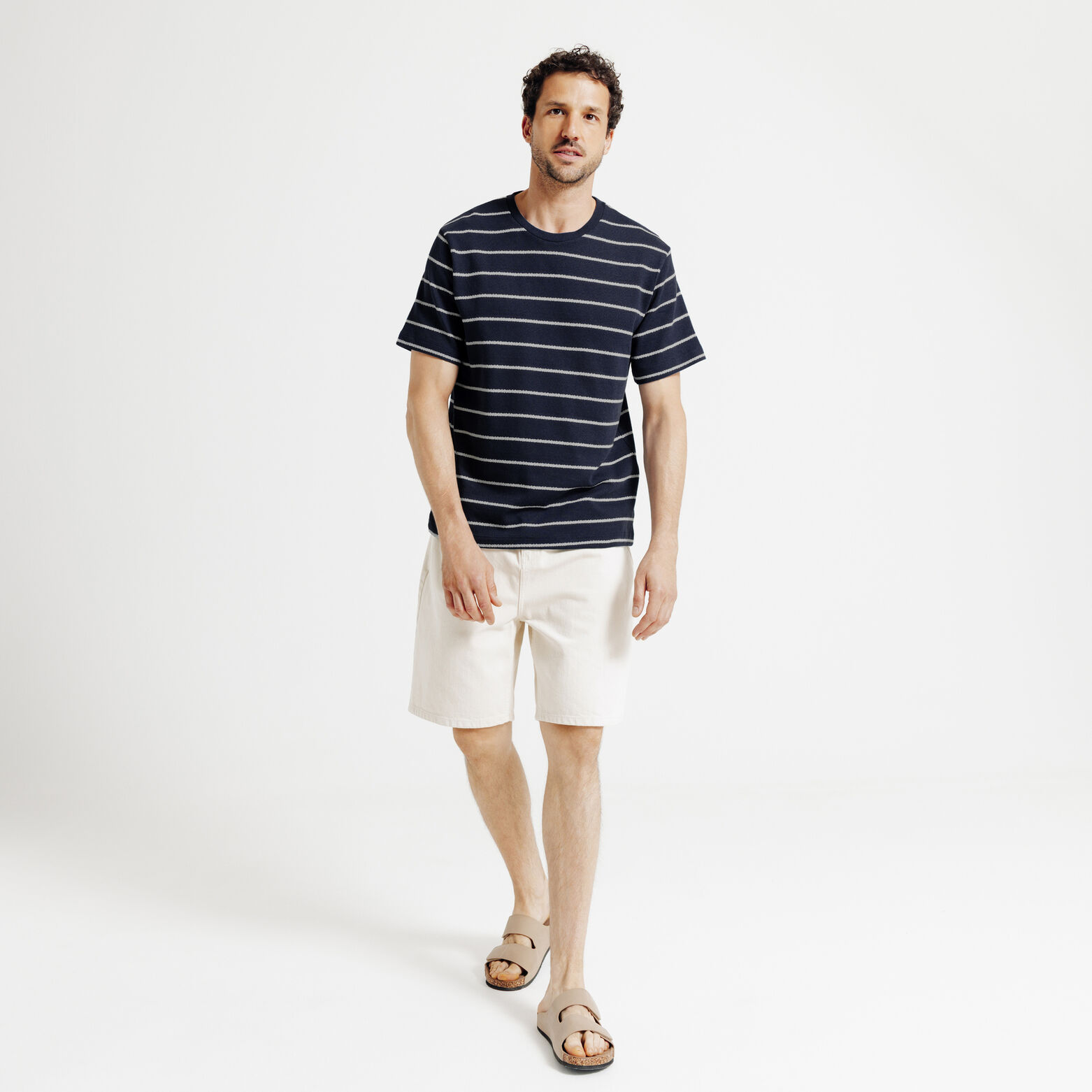 Gestreept t-shirt in tricot