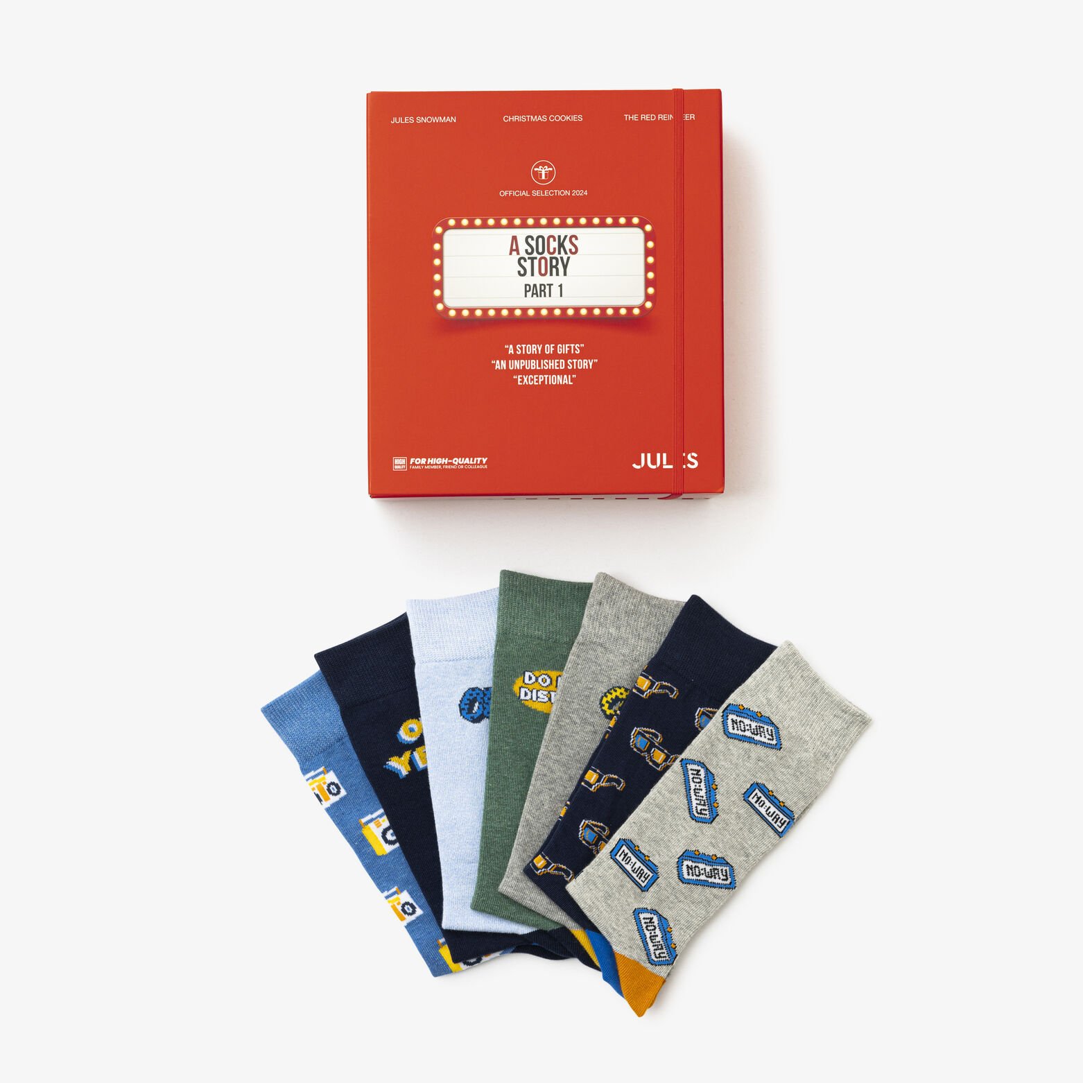 Box engelse versie van 7 paar fantasiesokken