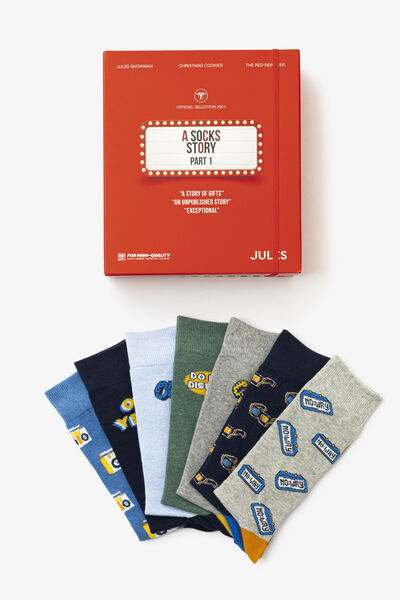 Coffret version anglaise 7 paires de chaussettes