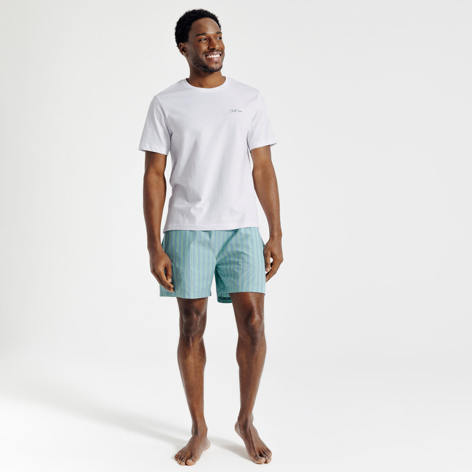 Ensemble pyjama short ray&eacute;