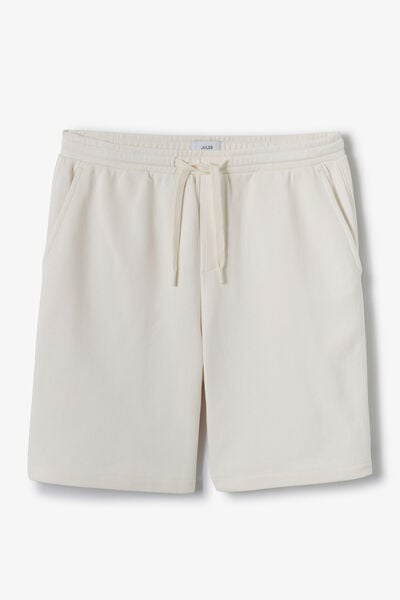 Short en molleton taille &eacute;lastiqu&eacute;e